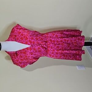 ZARA Floral V-Neck Mini Dress